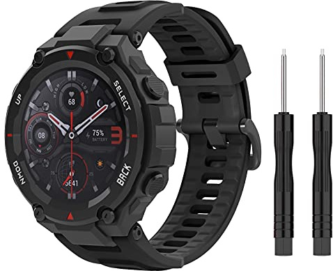 MoKo Cinturino Compatibile con Amazfit T-Rex/T-Rex PRO Smartwatch, Cinturino Sportivo di Ricambio in Silicone Morbido con 2 Cacciaviti