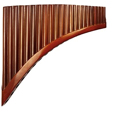 TSTS Panflöte Instrument 22 Rohre Pan Flute G Key Musical Instruments Braune Handgemachte Panrohre