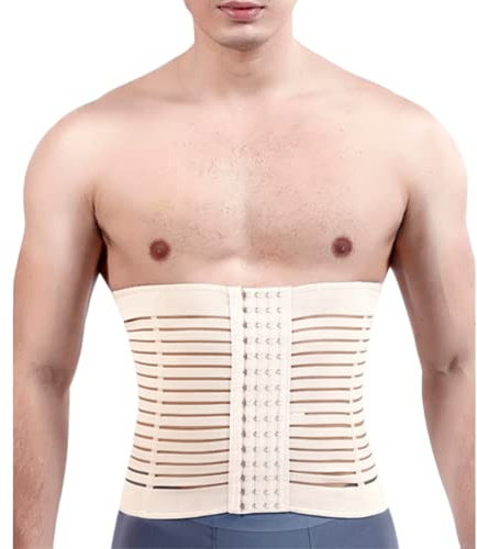 RCBHSD Dimagrante Cintura Fascia Addominale Regolabile da Uomo Waist Trainer Shapewear Intimo Modellante Guaina contenitiva dimagrante Body Shaper(Color:White,Size:XL)