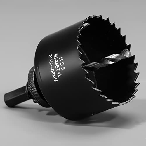 68 mm HSS Lochsäge, M42 Bi-Metall-Holzbohrer, runder Bohrer für Rohrentlüftung, Gipskarton, Kunststoff und Kupfer