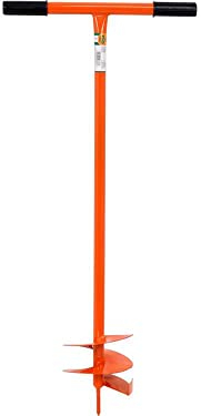 YATO Flo Handerdbohrer Größen: Ø 110 140 200 230 mm, für extrem hohe Belastungen, massiver Stahl, große Förderschnecke, Anti-Rutsch-Griffe, ideal für Zaunpfähle Pflanzen Bäume, Erdlochbohrer (200 mm)