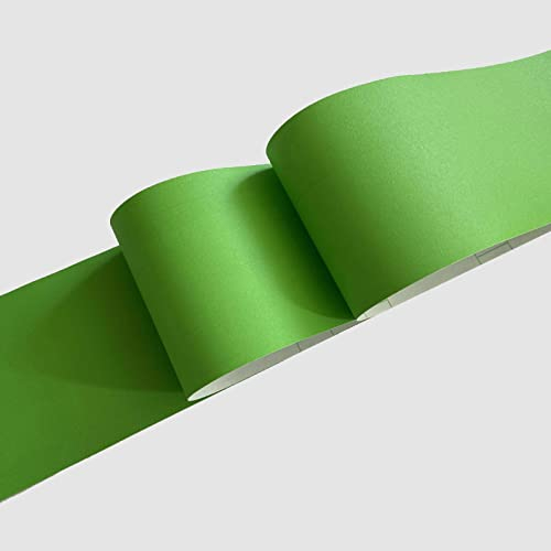 VisitRyl Tapetenbordüre selbstklebend Vinyl Sockelleiste Dekorative Bordüre Selbstklebende Home Bordüre Küche Tapetenbordüre selbstklebend für Badezimmer Wohnzimmer Gras-GrüN 8cm x 500cm