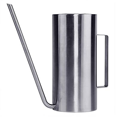 Regadera de jardín Hervidor de Agua 1500ml Regadera de Acero Inoxidable Regadera de jardín Plantas de Flores Boca Larga Regadera Herramienta Regadera Color de Acero Inoxidable Regadera Negra para pla