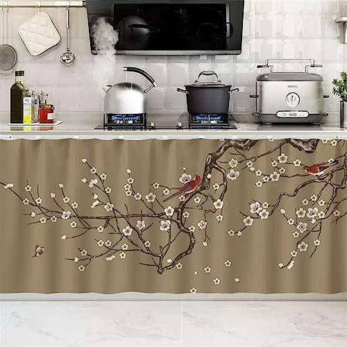 SK Studio Scheibengardinen Scheibengardine Landhausstil Fenstervorhang Privatsphäre Türvorhang für Schlafzimmer Tür Schrank Vorhang Stil 10, 140x60cm