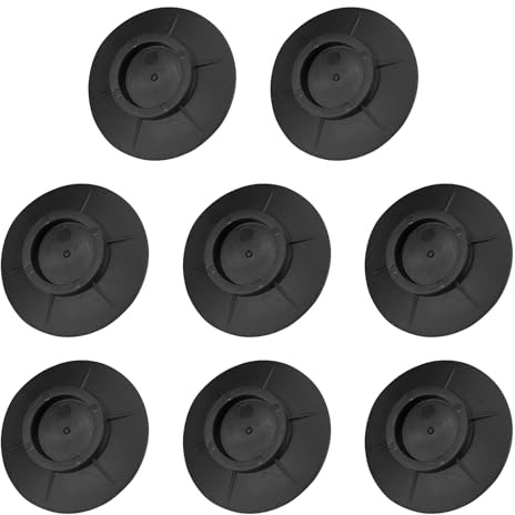 LELE LIFE 8Pcs Suction Cup Anti Vibration Pads for Washing Machine, Rubber Washer Dryer Anti Vibration Mat, Washing Machine Support Foot Pedestal, Stop Vibrating & Noise