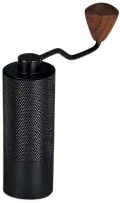 Schwarze Kaffeemühle - Handkurbel-Kaffeemühle, konisches Edelstahl-Mahlwerk, einstellbare Einstellungen für Espresso, Pour Over, French, leicht und handlich, 20g Fassungsvermögen