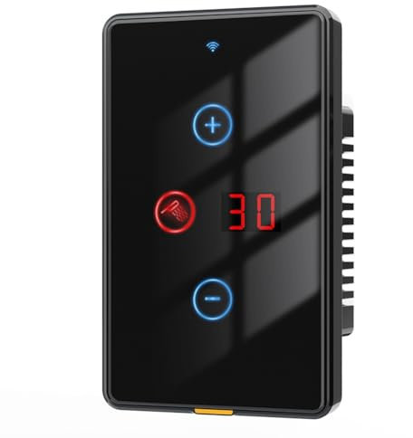 Cosmin Tuya Smart WiFi Interrupteur de Chauffe- Panneau Mural Tactile 20A Minuterie ContrôLe Travail Maison Intelligente pour Alexa Google Home B