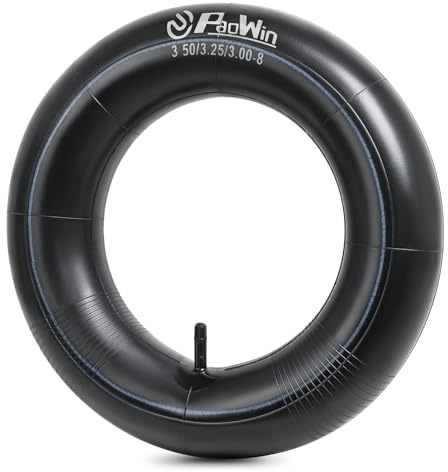 PaoWin 1-PC 3.50/3.25/3.00-8 Chambre à air 3.50-8 3.00-8 3.25-8 Chambre à air de Trolley compatible avec Chambre à air de Brouette Chariot, Remorque, Tondeuse 3.50x8 3.00x8 | TR13 Valve