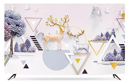 Doux Et Facile à Nettoyer Chinois 32-86 Pouces TV Couverture Anti-poussière TV Protecteur D'écran pour LCD LED Chambre Salon Décoration(Size:78in,Color:A)