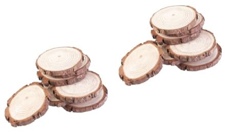 STOBOK 10stücke Natürliche Holzscheiben Ungeschliffen Für Diy Bastelprojekte Hochzeitsdekoration Und Tischmittelstücke