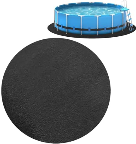 Pool Bodenplane - Pool Unterlage Outdoor | Bodenschutzmatte Rund | Runde Poolunterlage | Pool Bodenschutzplane Bodenmatte | Anti-Rutsch & UV-Stabil & Reißfest Pool Ground Cloth | Swimmingpool Bodensch