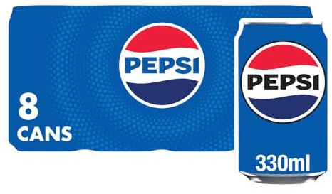 Pepsi Regular Cans, 8 x 330ml
