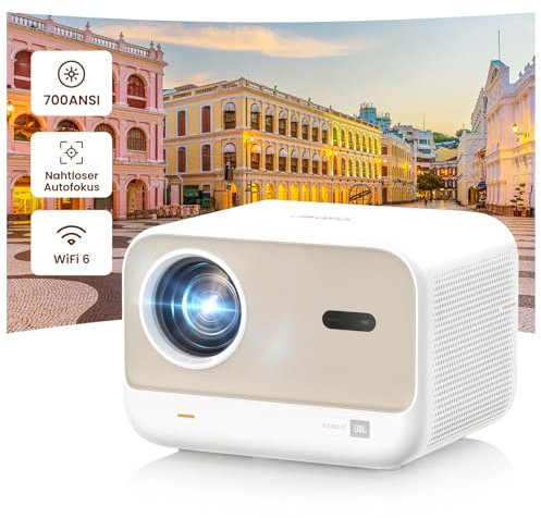 Yaber Proiettore Full HD 1080P, Audio JBL, WiFi6, Bluetooth, Autofocus, Compatibile con TV Stick/HDMI/USB/PC/PS5