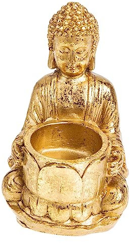 HOMOCONO Vintage Buddha Kerzenhalter Aus Resin Kreatives Buddha Für Wohnzimmer Und Wellnessbereich Für Hausdekoration Und Besondere Anlässe