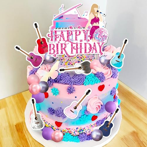 JeVenis Singer Birthday Cake Decoration Party Decorations Birthday Girls Theme Photo Backdrop Era Parties Music Fans Lover Party Supplies