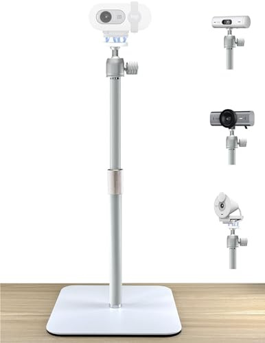 AYIZON Supporto magnetico bianco per webcam Logitech Brio 100 300 500, C270, C310, StreamCam, MX Brio 4K, C920, C922, C930, C925, C615