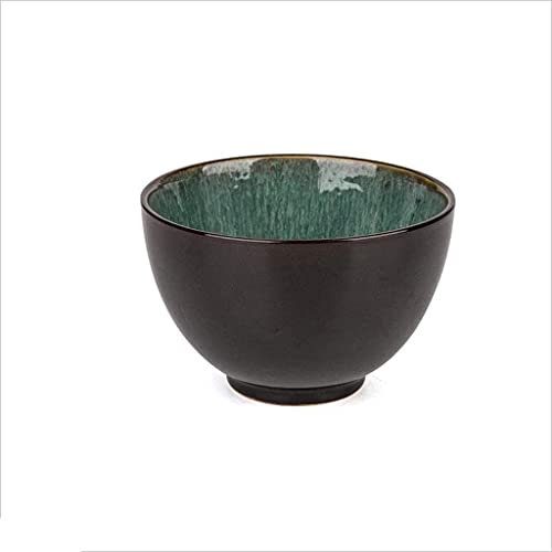 Tazones para pasta Tazón de cocina Tazón de cerámica Ensalada Fruta Postre Sopa Ramen Tazón Restaurante familiar creativo 6 pulgadas para la familia, picnic (Color: Negro) Ensaladeras (Color: Blu