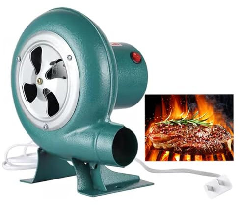 Soplador De Aire Eléctrico Centrífugo - Turbina Soplador De Castillos Hinchables, Parrilla del Encendedor del Carbón De La Fan, Excitador De Llama De Arranque De Fuego De Parrilla(60W)
