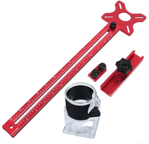 Support de rainure de fraisage 3 en 1, support de rainure de fraisage, gabarit de défonceuse réglable, gabarit de coupe de cercle, gabarit de coupe de cercle, guide de perçage du bois et localisateur