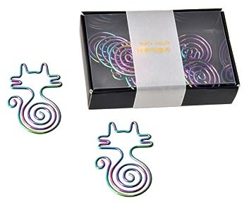 NUOBESTY 8stücke Katzenförmige Büroklammern Aus Metall Buntem Design Kreative Notizen Dokumentenhalter Für Schule Und Büro Lustige Clips Für Katzenliebhaber