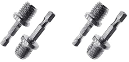 2 Pieces 1/4 M14 Hexagon Connecting Rod Adapter Drill Chuck Anti-Rust Stainless Steel Polishing Disc Drilling Parts 1/4 Connecting Rod Adapter Drill Chuck M14 2X Stainless Steel