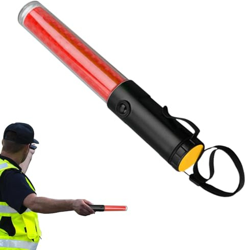 Bacchetta per il controllo del traffico, Bacchetta per il traffico a LED - Bacchette luminose per aeroporto ricaricabili | Bacchetta di controllo del traffico a LED da 10 pollici con clip laterale, te