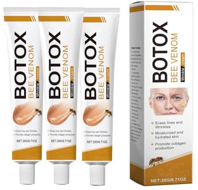 Bienengift Faltencreme, Bienengift Anti-Falten-Creme, Bienengift Creme für Falten Gesicht, Bienengiftcreme Gesicht und Hals Straffen, Bee Venom Bienengift Anti-Aging Creme, Bienengift+Salbe 20g (3pc)
