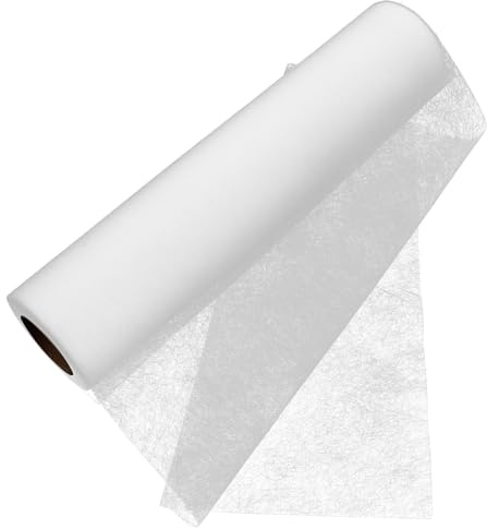 STOBOK Double Sided Tape for Fabric Hot Melt Adhesive Web Fusible Interfacing Lightweight Soft Sewing Lining for Diy Garment Accessories Press-on Patch 79X1.2X0.04In