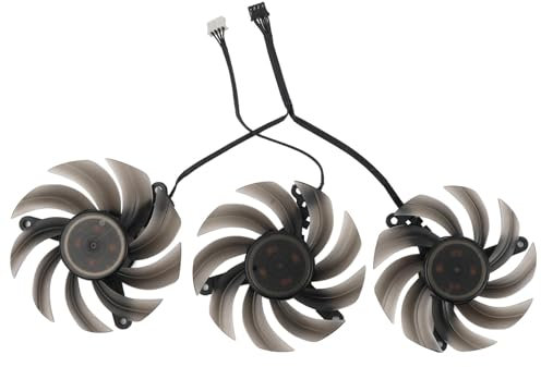 QKFTCSDW Ventilateur de processeur Graphique 82 mm TH8015S2H-PCC01 for RTX 3070 3070Ti 3080 3080Ti 3090 XLR8 Gaming Revel Epic-X RGB Triple Ventilateur de Refroidissement de Carte vidéo(Fan - 3PCS)