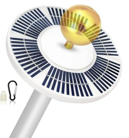 Solar Flagpole Lighting System with 136 LED Lights Enhance Your Flag's Visibility at Night