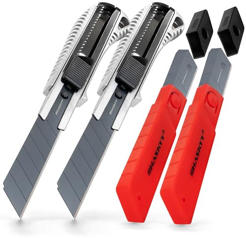 HASKYY Kit 2 Taglierini Pro 18mm + 20 Lame SK5 Segmentate - Sistema Cambio Rapido