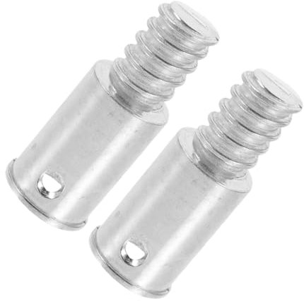 HIAKDOFT 2pcs 25mm Aluminum Alloy Broom Handle Threaded End Adapter Replacement Tips for Mop Stick and Extension Pole Attachments Compatible with Wooden and Metal Poles for Cleaning Use