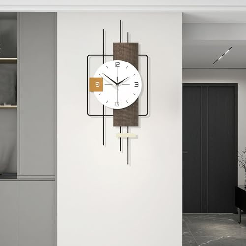 GSWBO Minimalistisch Wanduhren Modern, Kreativität Mode Dekorative Wanduhr, Groß Wanduhren Stumm Für Wohnzimmer Schlafzimmer Küchen, Ideal Als Wanddeko