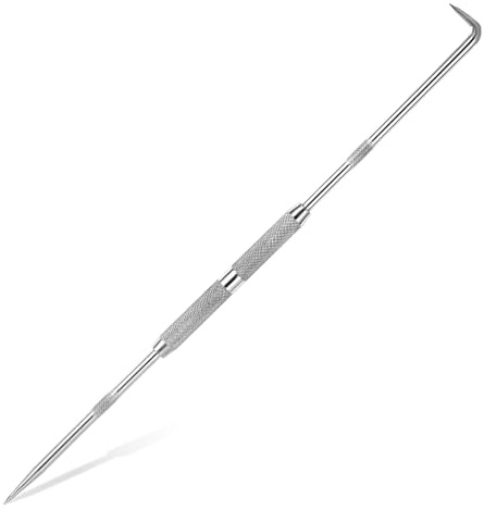 KHZen Steel Tipped Double Ended Scriber For Metalworking Welding Glass Ceramics Marking Precisions Heat Treated Steel Tip Glass Ceramics Instrument