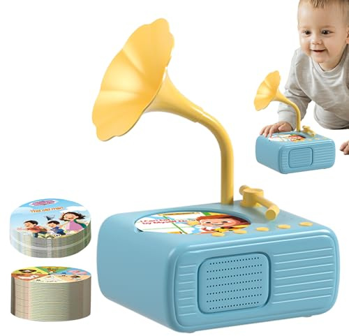 Generisch Grammofono per bambini | Giocatore musicale per bambini | Giocattolo interattivo di storia con funzione narrativa | Promozione precoce apprendimento musicale, della famiglia gioco