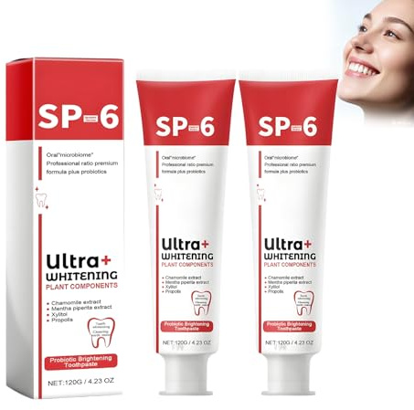 2 Pezzi Sp-6 Dentifricio Sbiancante Probiotico, Probiotic Brightening Toothpaste, Pulisce In Profondità, Rinfresca L'alito, Gusto Menta Fresco, Oral Care - Pasta tootica