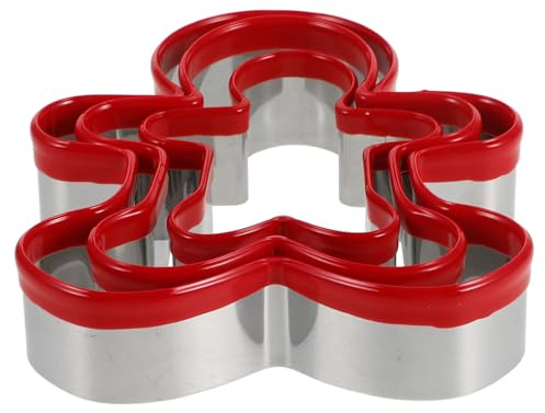 WEKADRIN Juego de 3 Moldes para Galletas de Jengibre de PP Reutilizables y Fáciles de Limpiar Cortadores para Repostería Casera Ideales para Navidad y Decoración de Pasteles