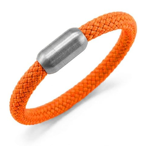 GIPFELWELLE Handgemachtes Segeltau Armband 6 mm, Magnetverschluss, Paracord Makramee Armkette