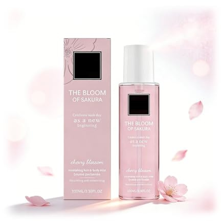 Spray Parfumé for le Corps À la Fleur De Cerisier - Émet Un Arôme Charmant, Procure Une Sensation Agréable, Hydrate et Hydrate, Facile À Utiliser(3pcs)
