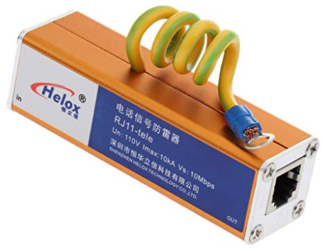 D DOLITY Protezione Antiritorno Contro Fulmini Segnale Parafulmine per Telefono Rj11