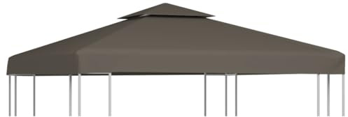 vidaXL Pavillon-Dachplane mit Kaminabzug 310 g/m² 3x3 m Taupe