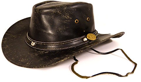 Unbekannt Echt Leder Cowboyhut Westernhut - Buff Antique Split (M)