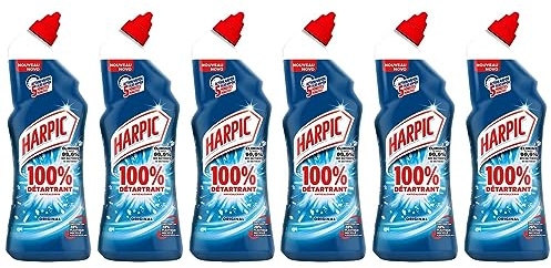 Harpic Gel WC 100% Détartrant 5 min Chrono - Lot de 6 x 750ml