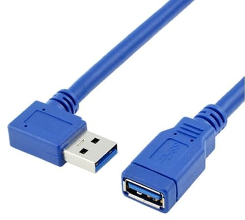 CABLEPELADO Cavo prolunga USB 3.0 Super Speed | Cavo prolunga USB Tipo A Maschio Femmina | Alta Velocità 5Gbps per Stampante, Mouse, Tastiera, Hub, Pendrive,Telecomando PS, HDD, Computer | Blu | 25 cm