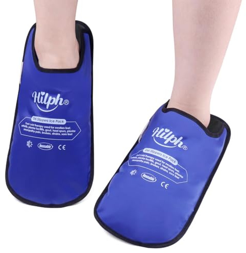 Hilph Foot Ice Pack Slippers, 1 Pair Ice Pack for Feet & Toes Pain Relief