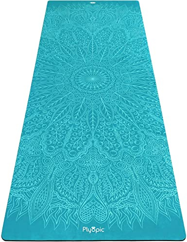Plyopic All-In-One Yoga-Matte – Rutschfest auch bei Schweiß | Premium Matte mit Sweat-Grip Oberfläche | Für Joga, Hot Yoga, Bikram & Fitness | Hautfreundlich & Umweltbewusstes Design