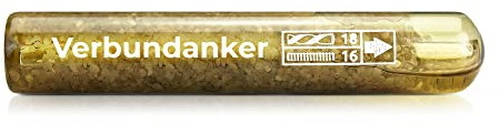 Isolbau Verbundankerpatrone M16 - ETA/ETAG Hochleistungs-Injektionsmörtel Glaspatrone für Gewinde M16, für Beton - 10 Stück