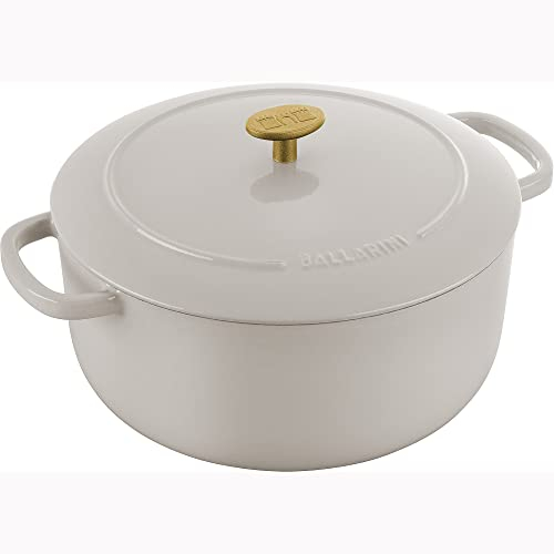 Ballarini Bellamonte Cast Iron 6-qt Round Dutch Oven - Crema White