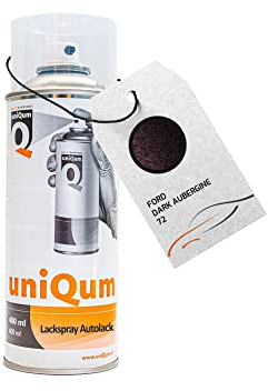 uniQum Autolack Spraydose für Auto fürs FORD DARK AUBERGINE 72 Autolack Reparatur 400 ml
