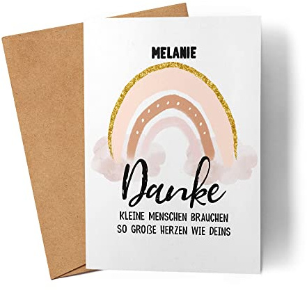 Kiddle-Design Dankeskarte Erzieher Dankeschön Karte Erzieherin Geschenk Danke Kindergarten Kita Abschied Tagesmutter Kindergärtnerin
